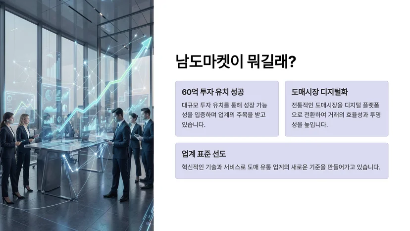 도매시장 디지털 혁신의 시작, 남도마켓 60억 시리즈A 투자 유치 의미 도매시장, 왜 갑자기 디지털화되는가
