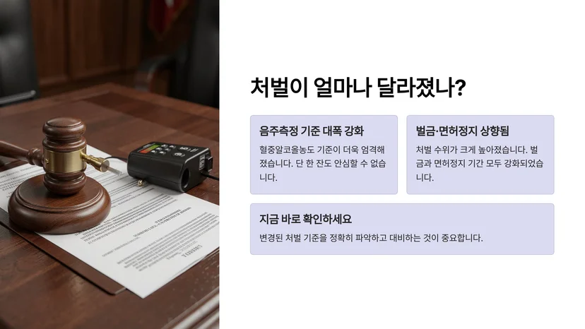 2026년 음주운전 처벌 기준 완전 정리, 면허취소 구제부터 행정심판까지 2026년 음주운전 처벌 기준, 어떤 게 바뀌는가