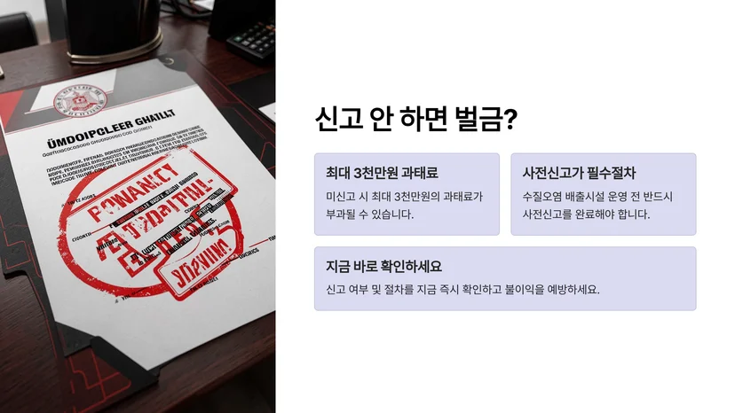 환경영향평가부터 수질오염 배출시설 신고까지 완벽한 절차 가이드 환경영향평가부터 시작되는 수질오염 배출시설 허가 프로세스
