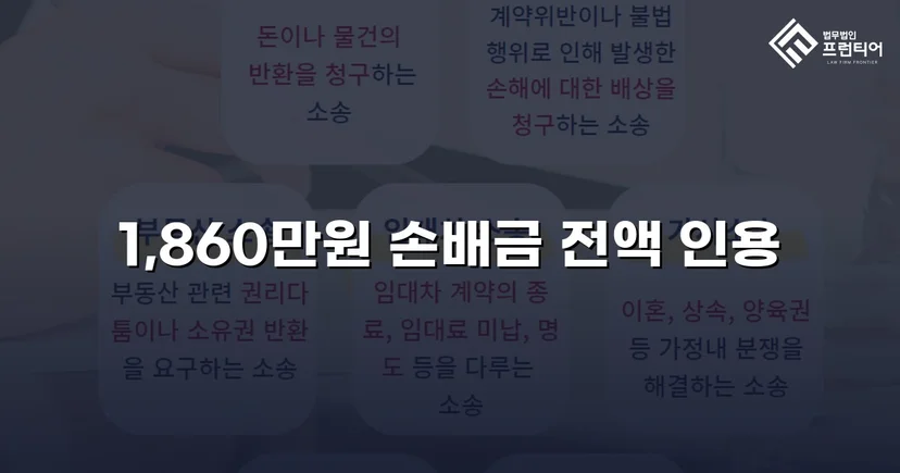 차용증 없이도 1,860만 원 전액 돌려받은 대여금 소송