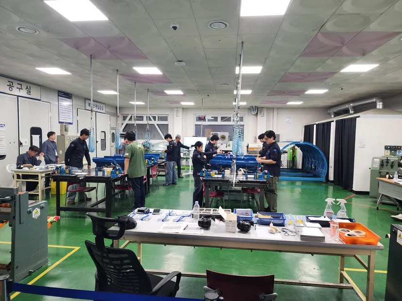 항공정비 기능대회 실기장 전경