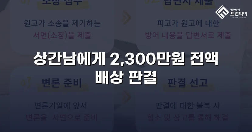 상간남 소송, 청구 전액 2,300만 원 인용 판결