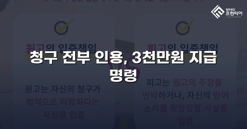채무 분쟁 손해배상 청구, 3천만 원 전액 승소 판결