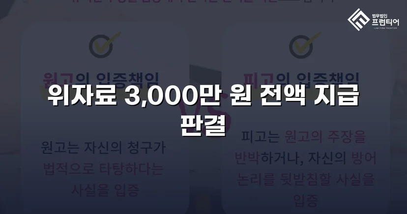 화해 제안을 거절하고 위자료 3,000만 원 전액을 받아낸 상간소송