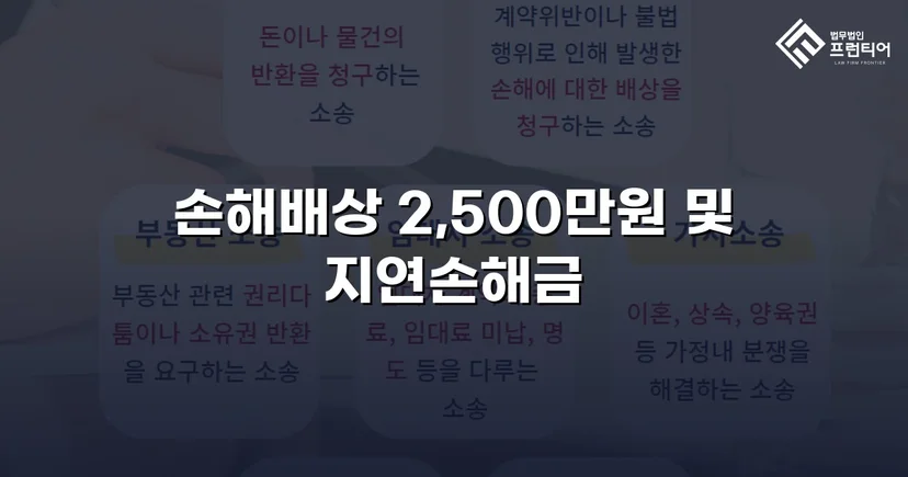 배우자 부정행위 상간소송, 위자료 2,500만 원 승소