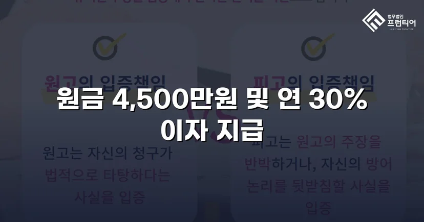 빌려준 4,500만 원, 단 한 푼도 못 받다가 전액 되찾은 사건