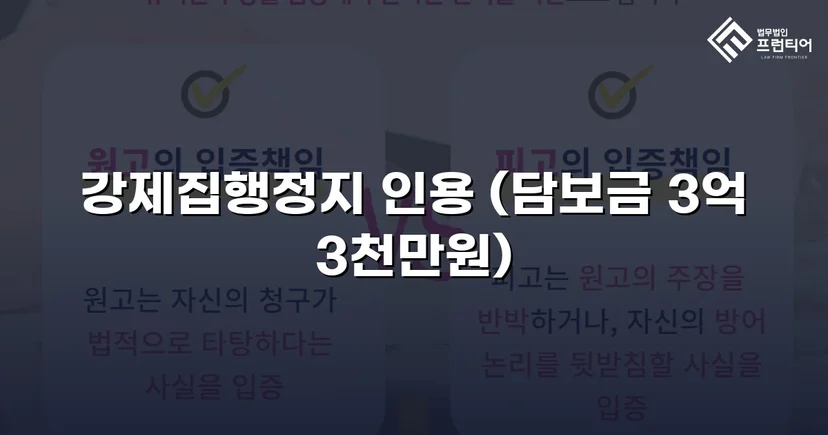 가집행 강제집행 위기, 담보 조건부 정지 결정으로 역전