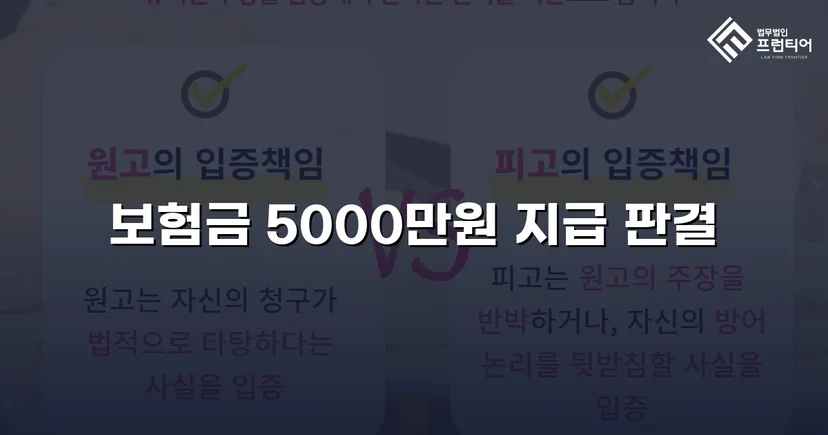 보험사의 자살 주장을 뒤집고 사망보험금 5,000만 원 지급 판결