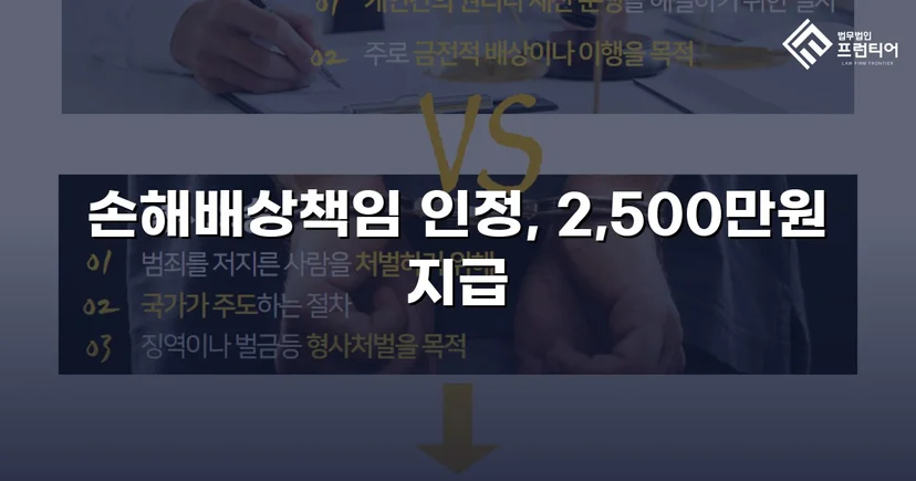 배우자 부정행위 상간소송, 위자료 2,500만 원 승소