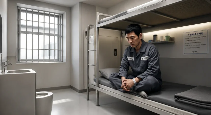 음주운전 삼진아웃 처벌|서울구치소 수용실에 앉아 있는 수용자