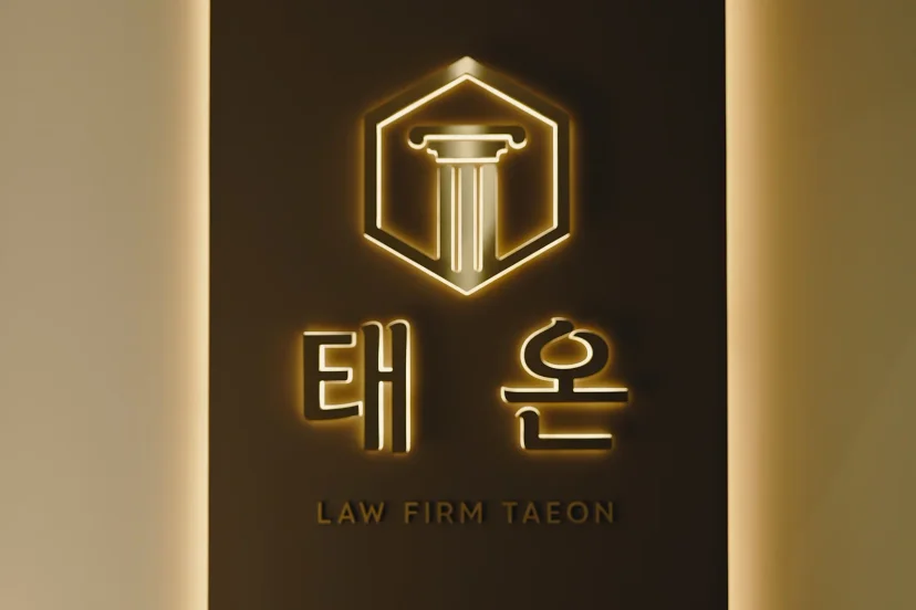 중앙선 침범 사망사고|법무법인 태온의 로고와 영문 명칭 간판