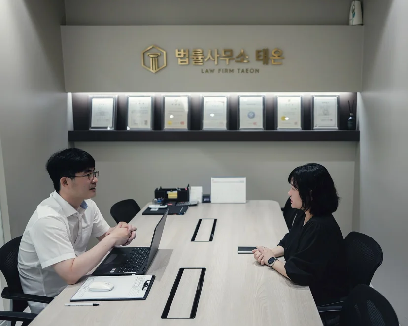 음주 뺑소니 합의|법률사무소 태온 내부 변호사 법률 상담 모습