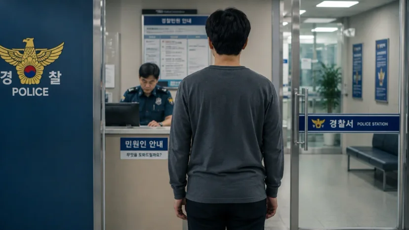 음주운전|경찰서 민원실 안내 데스크를 방문한 남성