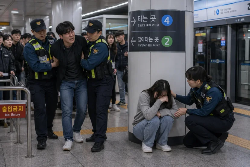음주운전 양형 자료|지하철역 내 경찰의 범인 검거 및 피해자 보호 상황