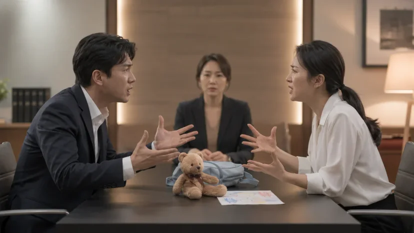 도주치상|이혼 및 양육권 분쟁 중인 부부의 조정 현장