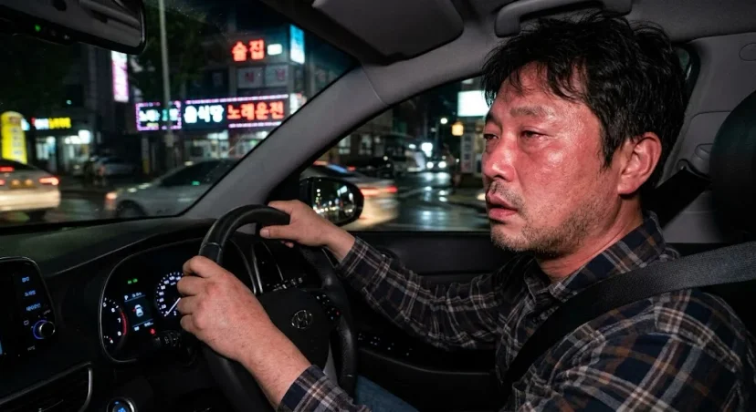 교통사고 합의|밤거리 술집 근처에서 음주운전 중인 남성
