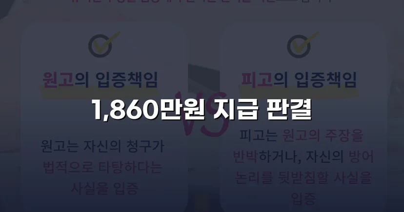 차용증 없이도 1,860만 원 전액 돌려받은 대여금 소송