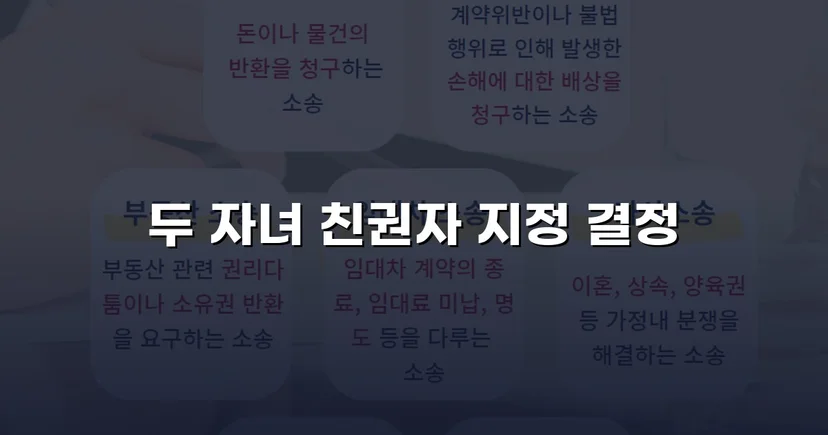 친권자 지정 청구, 두 자녀의 법적 보호자로 인정받다