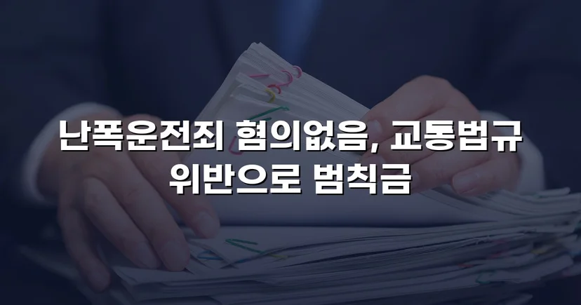 영상 증거가 있었음에도, 난폭운전 혐의 불송치로 이끈 변론