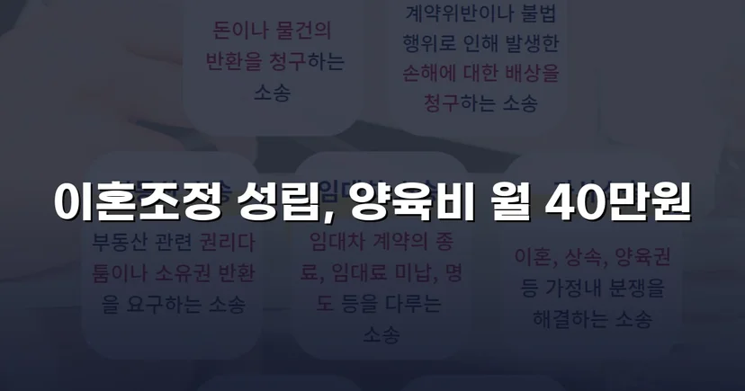 장기 분쟁 우려를 조정으로 완전히 끊어낸 이혼 사건