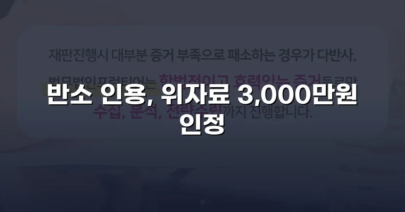위자료 3,000만 원 전액 인정, 양육권까지 확보한 이혼 소송