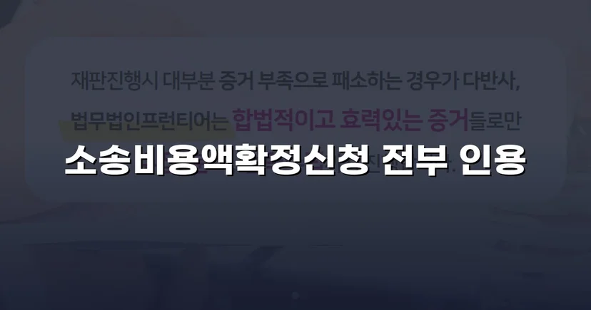 승소 후 비용까지 완전히 돌려받은 소송비용액확정 사건