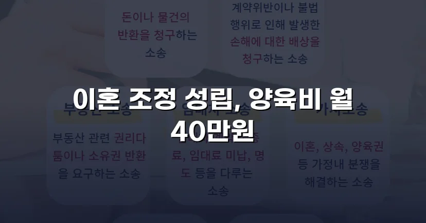 장기 분쟁 우려를 조정으로 완전히 끊어낸 이혼 사건