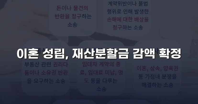 불리했던 재산분할, 조정으로 감액 확정한 이혼 사건
