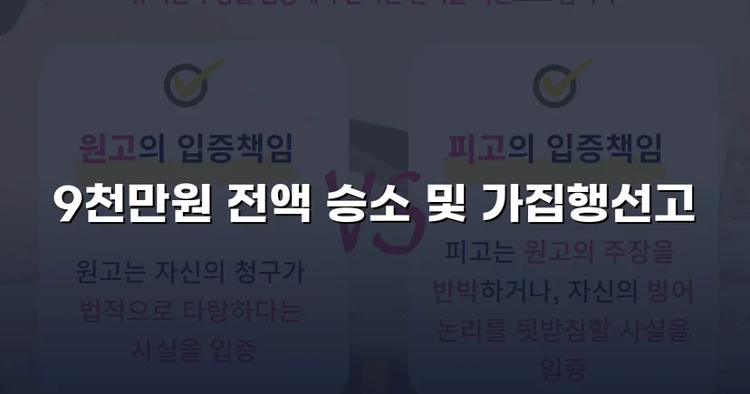 9천만 원 금전반환 청구, 전액 승소로 채권 회수 성공