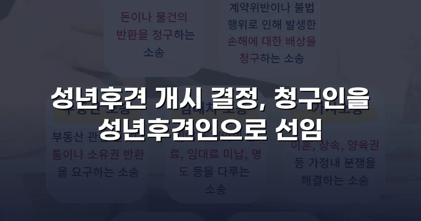 정신적 제약 가족을 지킨 성년후견 개시 심판 승인