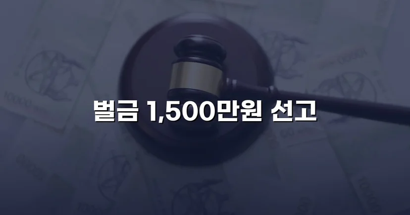 도주치상 혐의, 징역형 위기에서 벌금 1,500만 원으로 마무리