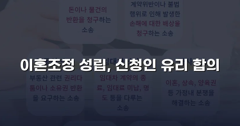 상대방의 고액 반신청, 조정으로 뒤집은 이혼 성공사례