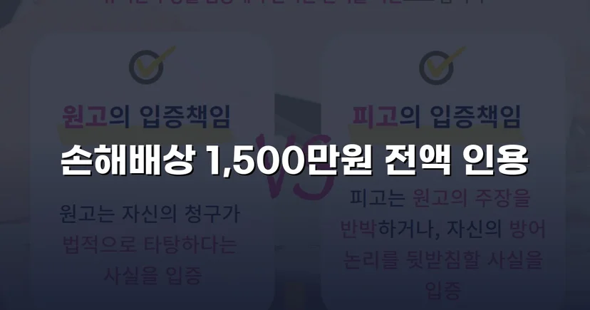 상간녀 손해배상 청구, 조정으로 1,500만 원 전액 인용