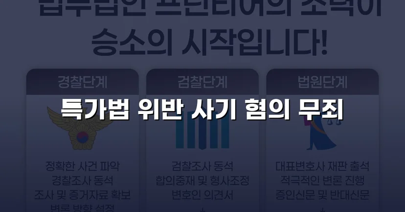 특가법 사기 기소, 기망 고의 부재 입증으로 무죄 선고