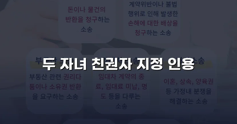 친권자 지정 청구, 두 자녀의 법적 보호자로 인정받다