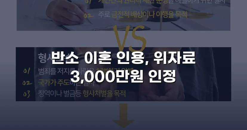 위자료 3,000만 원 전액 인정, 양육권까지 확보한 이혼 소송