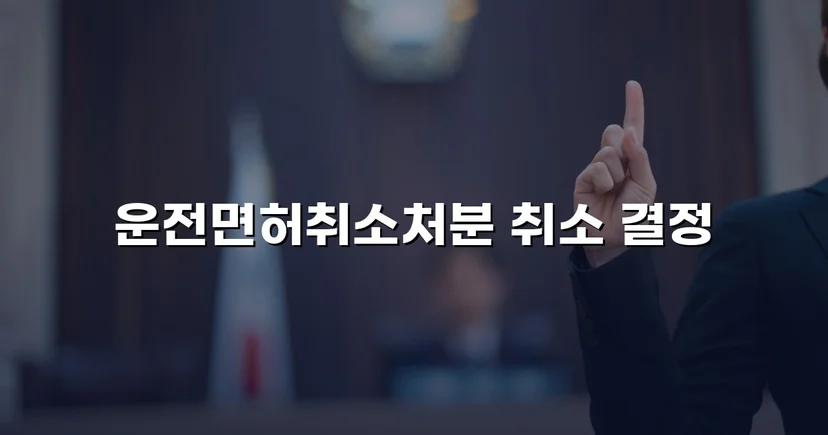 킥보드 음주운전 면허취소, 행정심판으로 처분 취소된 사건