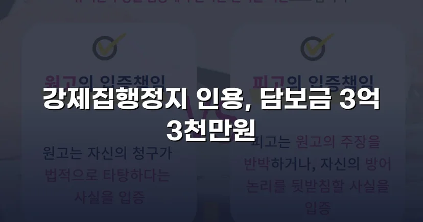가집행 강제집행 위기, 담보 조건부 정지 결정으로 역전