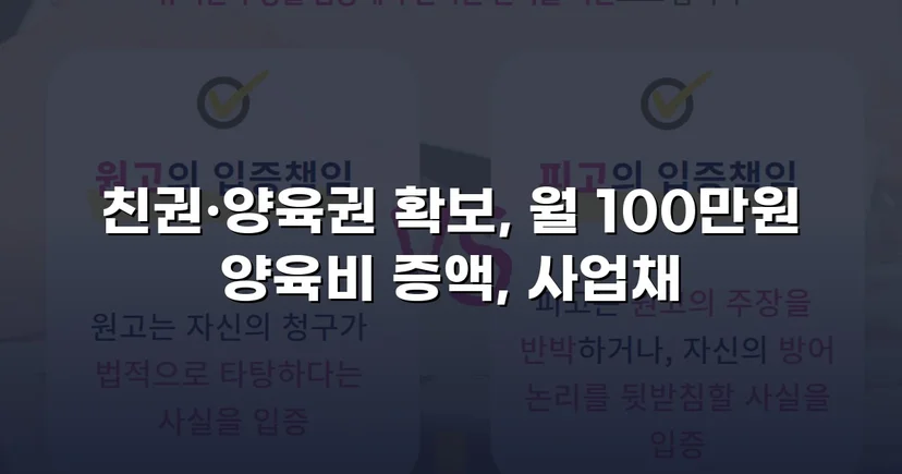 상대방이 제시한 양육비, 조정에서 2배로 뒤집었습니다