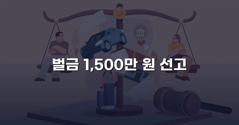도주치상 혐의, 징역형 위기에서 벌금 1,500만 원으로 마무리