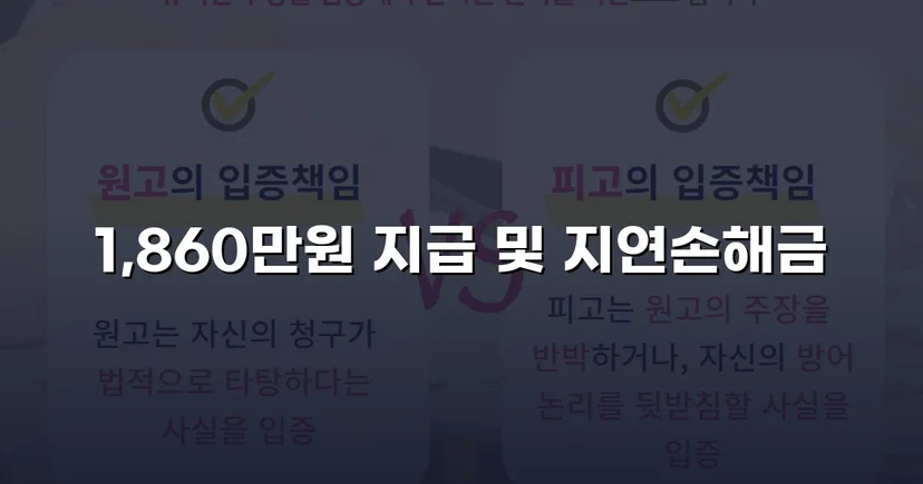 차용증 없이도 1,860만 원 전액 돌려받은 대여금 소송