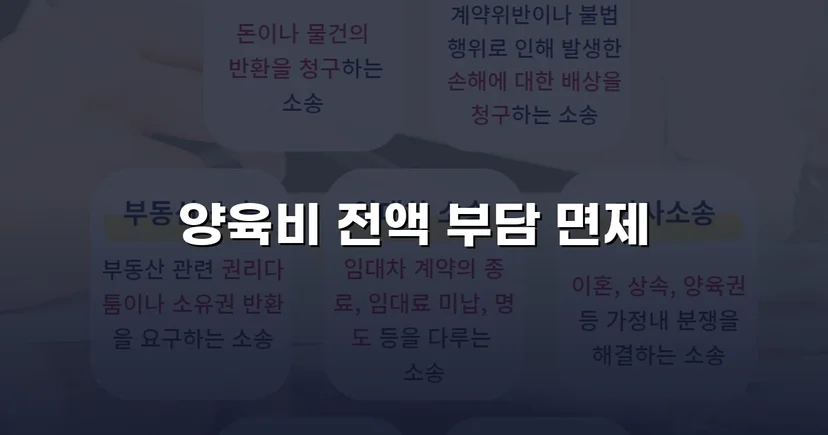이혼 조정에서 양육비 전액 부담 면제에 성공한 사례