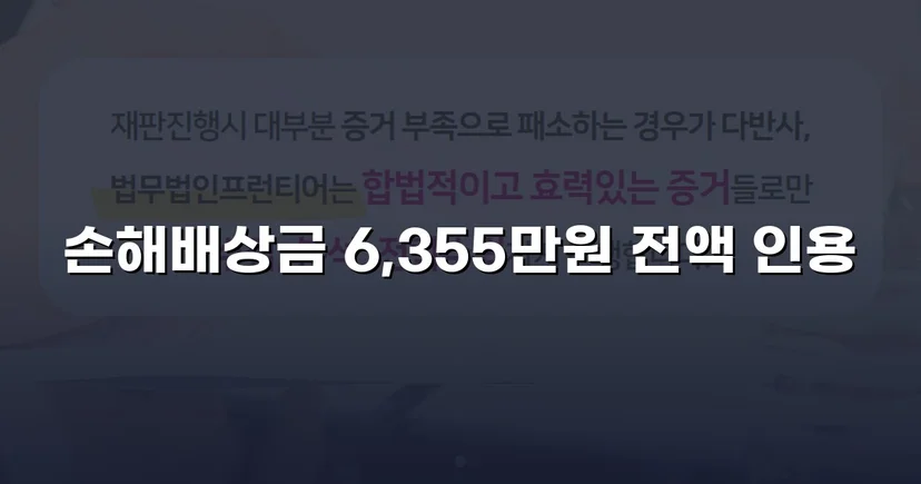 불법행위 손해배상 소송, 6,355만 원 전액 인용 판결
