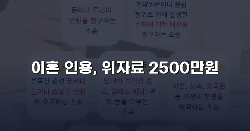 배우자의 부정행위, 반소까지 막아내고 이혼 및 위자료 2,500만 원 승소