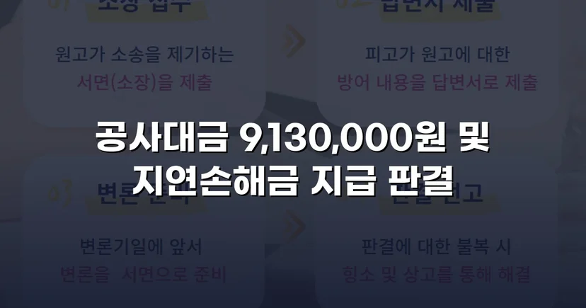공사대금 전액 승소, 미지급 대금 913만 원을 되찾다