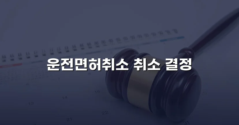 킥보드 음주운전 면허취소, 행정심판으로 처분 취소된 사건