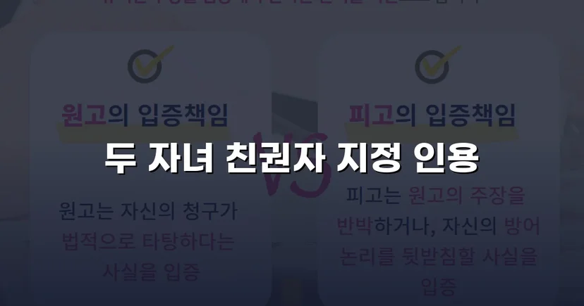 친권자 지정 청구, 두 자녀의 법적 보호자로 인정받다