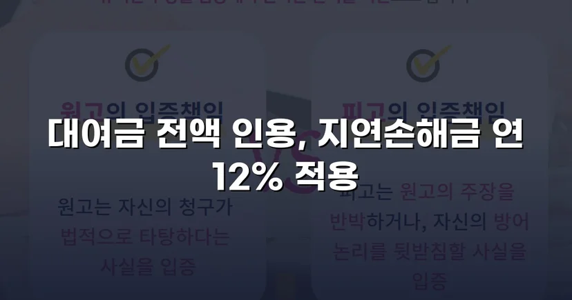 적금까지 해지해 빌려준 돈, 대여금 전액 인용 받다