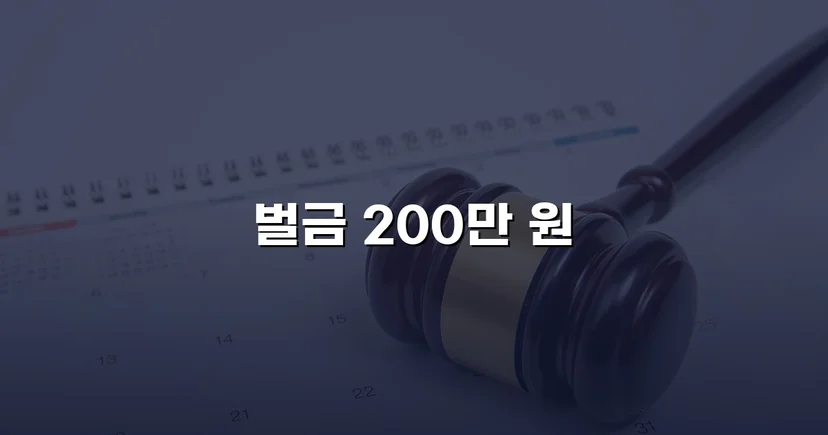 혈중알코올농도 초과 외국인 음주운전, 벌금 200만 원으로 마무리
