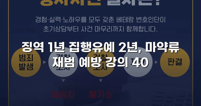 필로폰 2회 매수·4회 투약, 실형 위기에서 집행유예를 이끌어낸 변론